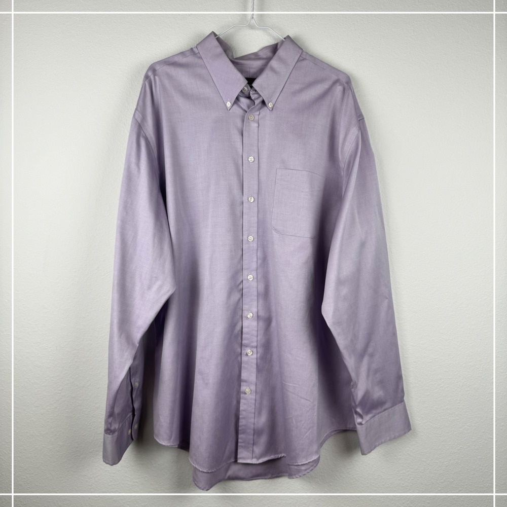 Merona Button Down Shirt Mens XXL Purple Excellent Business Casual Office